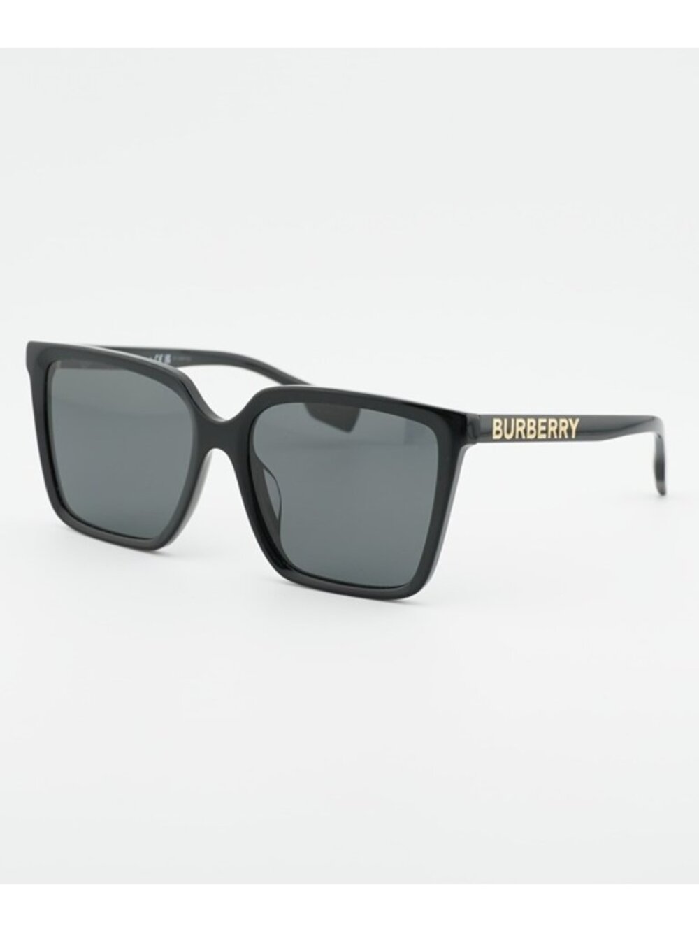 Burberry BE4411D 300187 Square Sunglasses Black Frame, Dark Grey Lenses